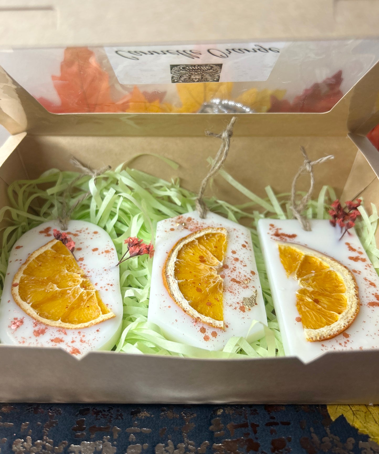 Coffret de 3 Suspensions Cannelle Orange