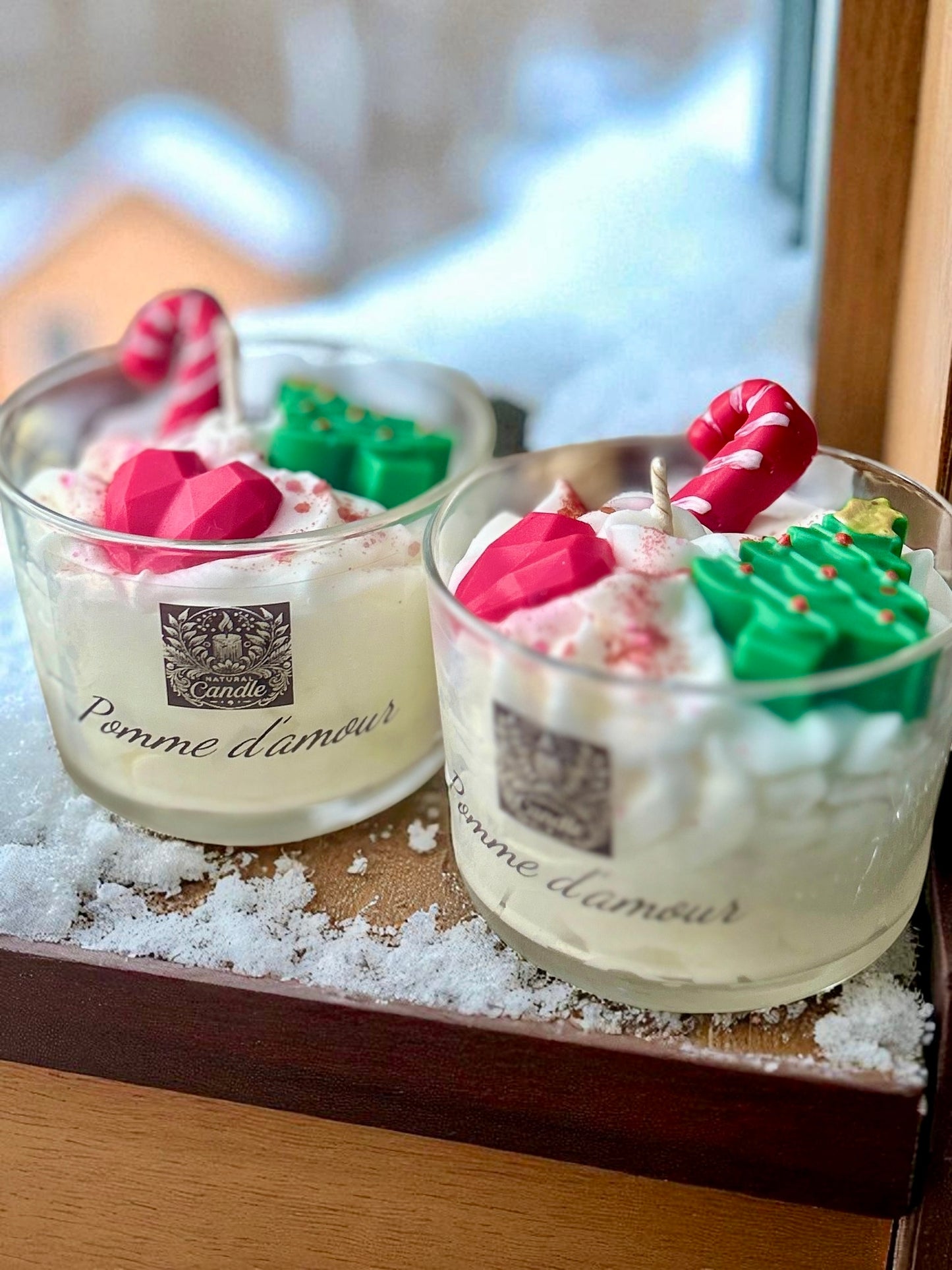 Bougie Pomme d'Amour de Noël