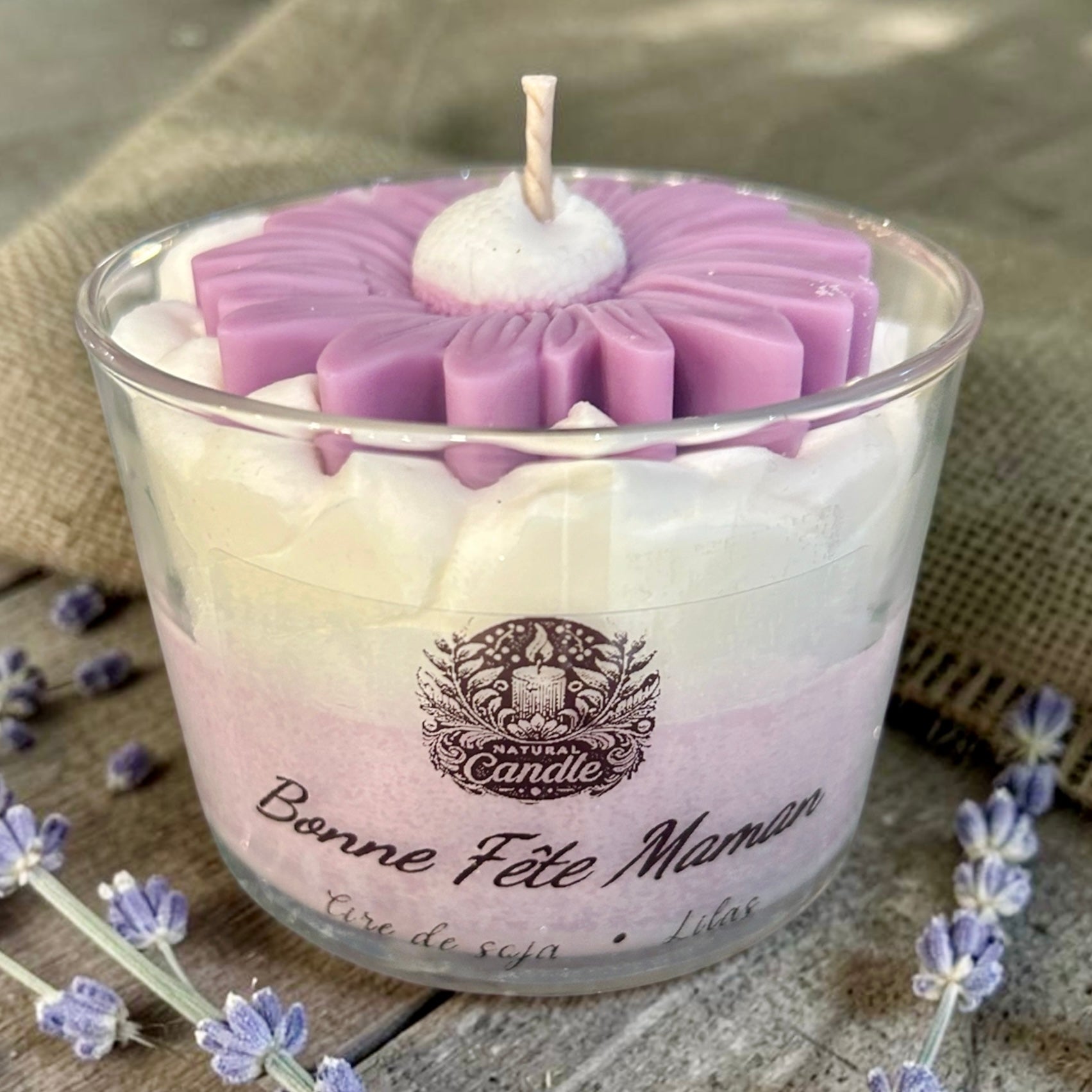 Bougie Lilas « Fête des mères »