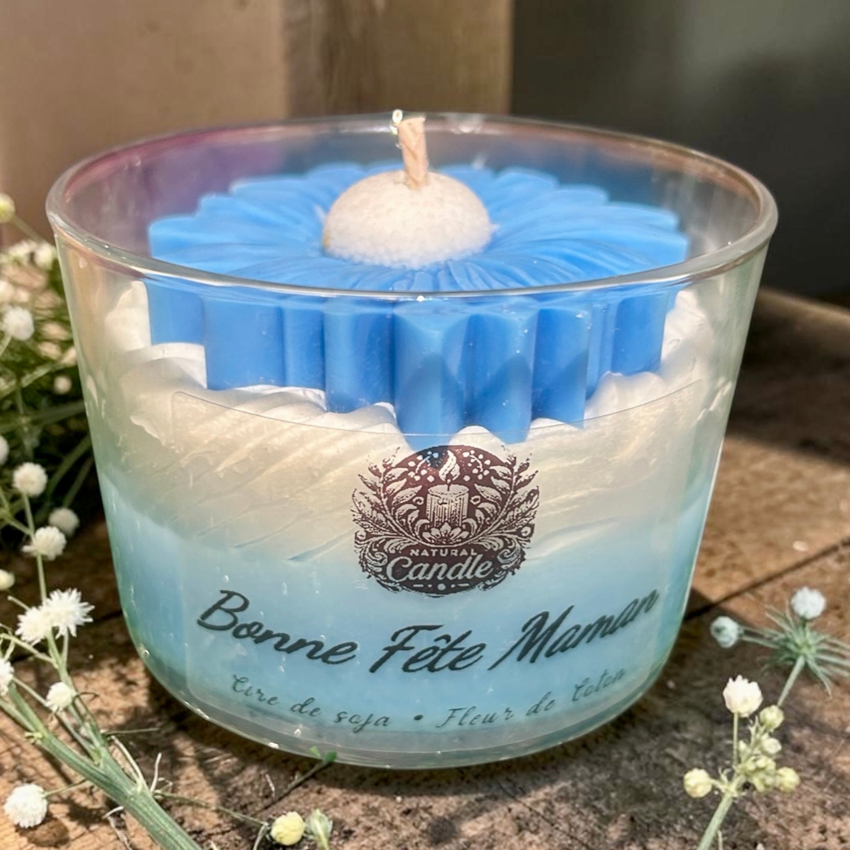 Bougie Fleur de coton  « Fête des Mères »