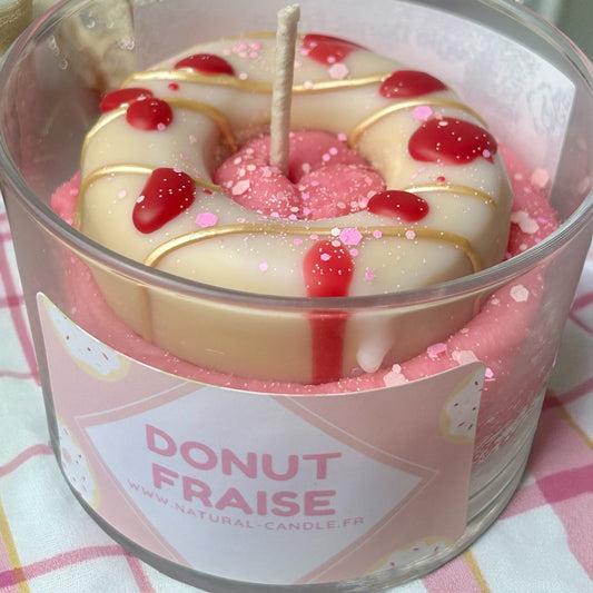 Bougie Donut Fraise