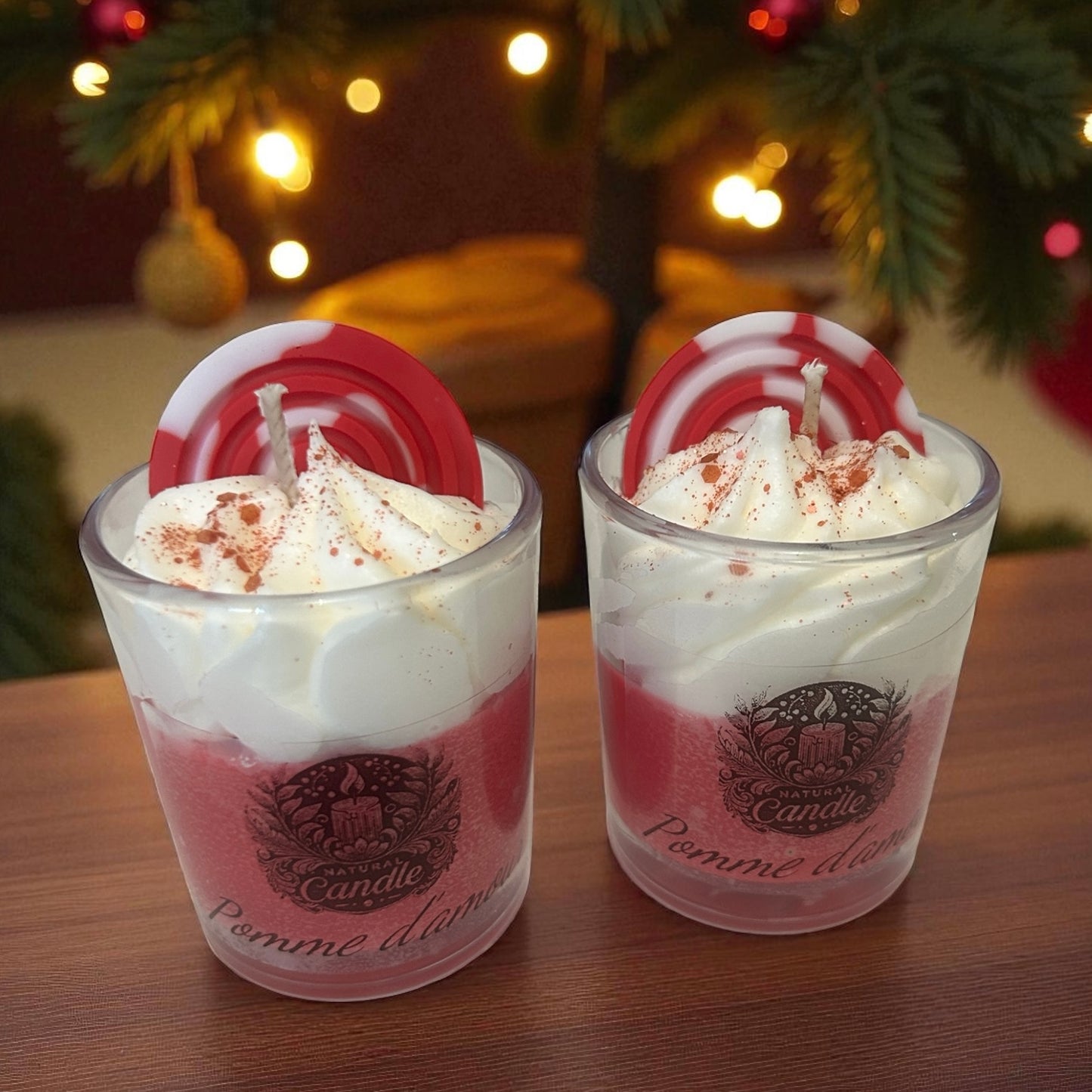 Mini Bougie Pomme d'Amour de Noël