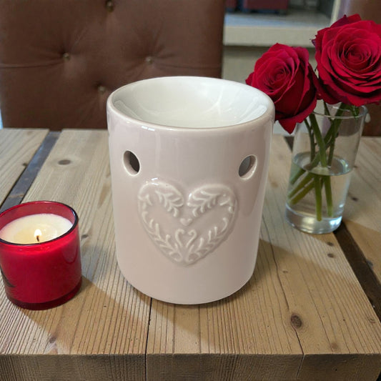 Brûleur coeur rose pâle